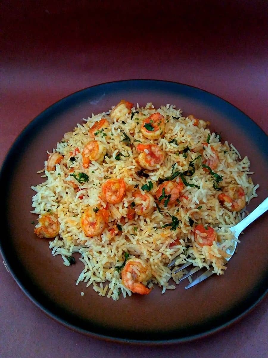 Prawn Pulao Recipe | Shrimp Pulao