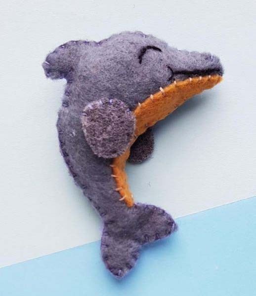 DIY Felt Dolphin With Free Template