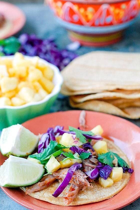 Tacos Al Pastor in the Slow Cooker