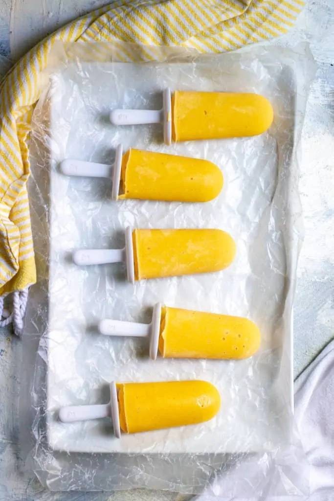 Popsicles with Fresh or Frozen Mango