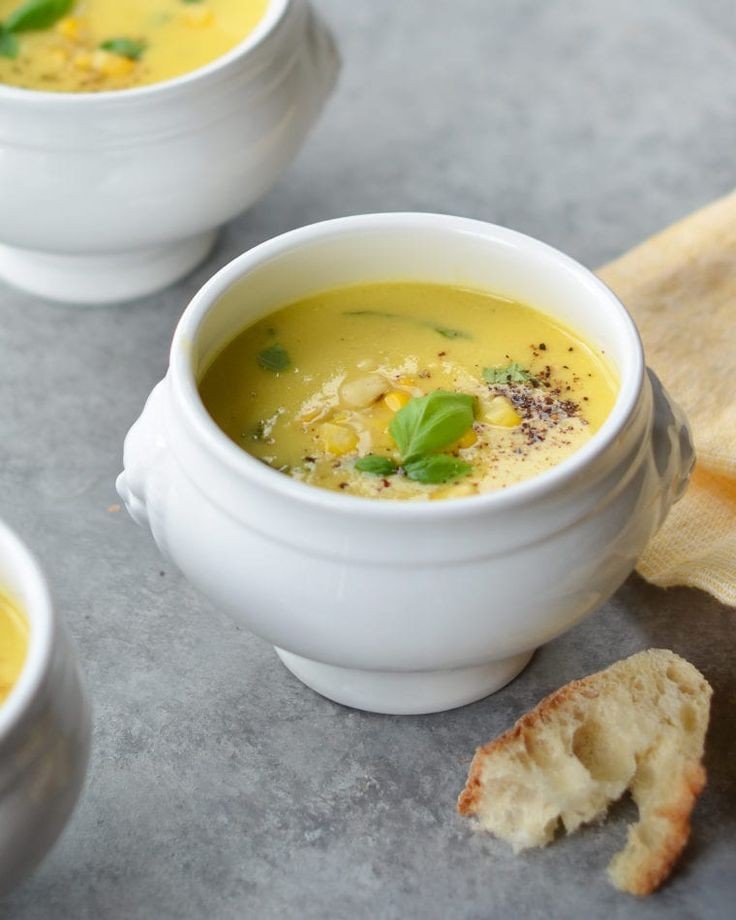 Summer Corn Soup with Fresh Herbs