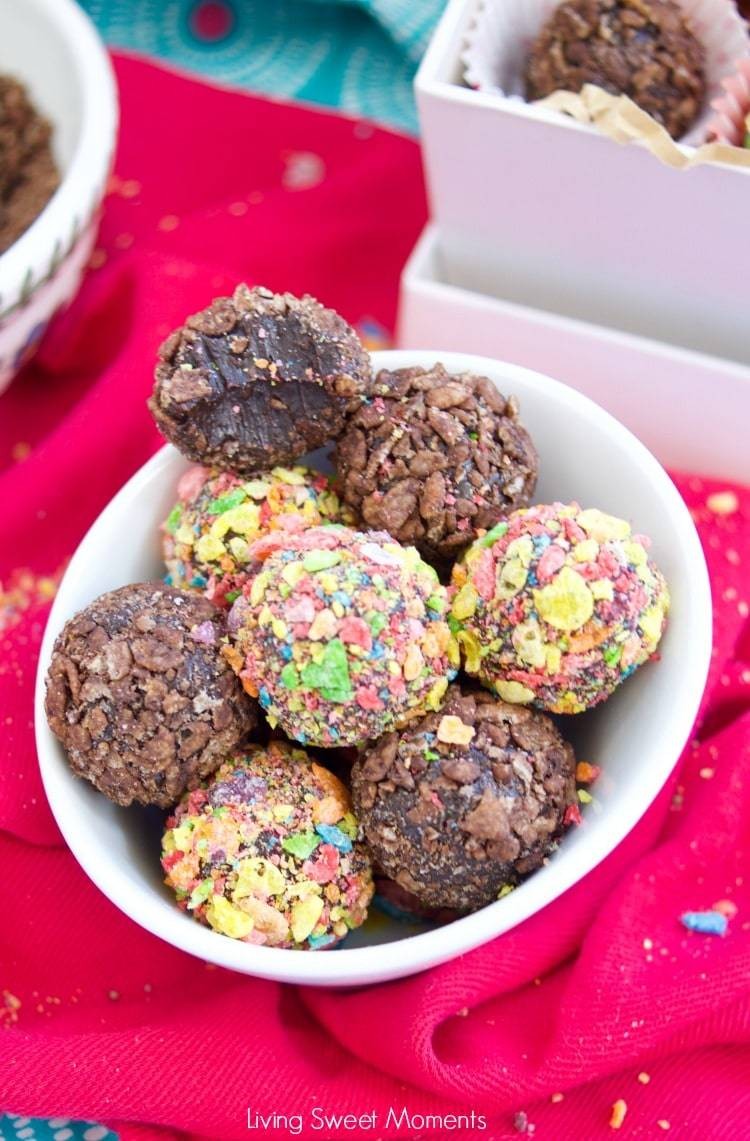 Pebbles Cereal Fudgy Brigadeiros