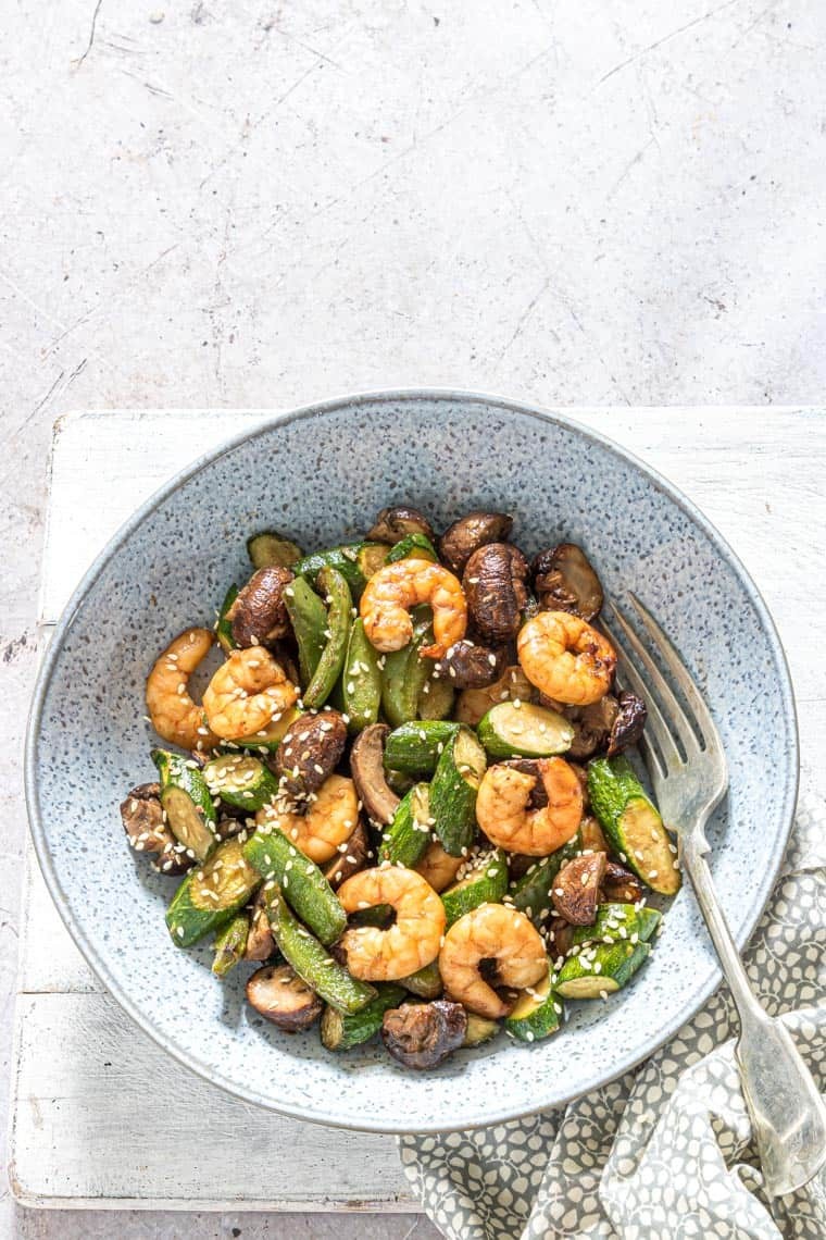 Air Fryer Hibachi Shrimp Dinner (LC, K, GF)