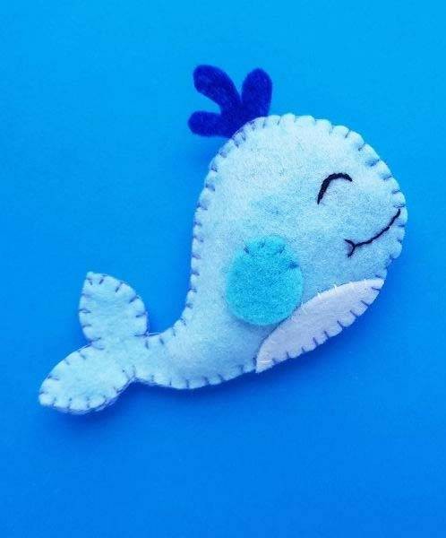 How To Make A Felt Whale with Free Pattern