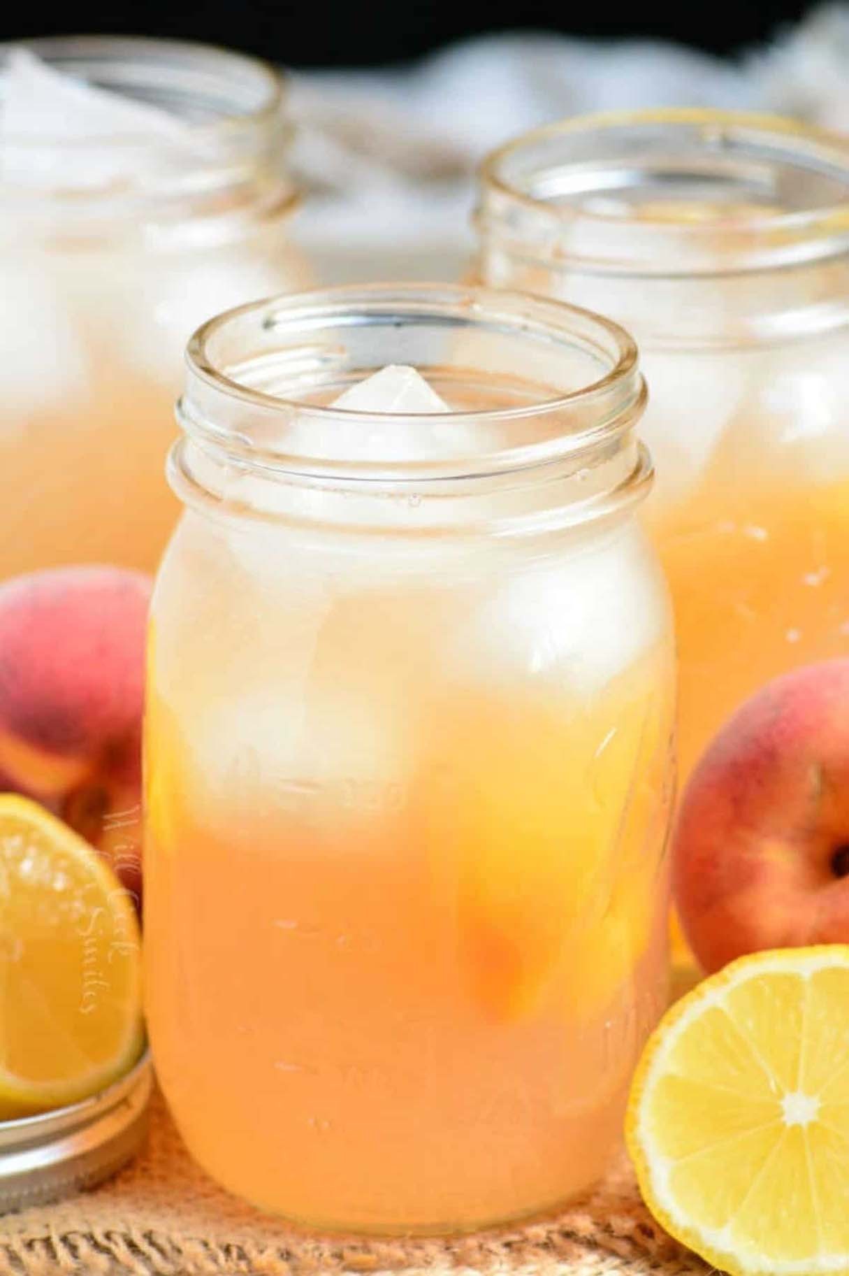 Peach Lemonade for Hot Day