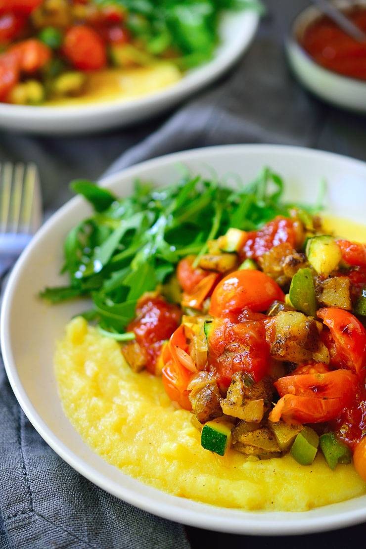 Vegan Breakfast Potato Polenta Bowl