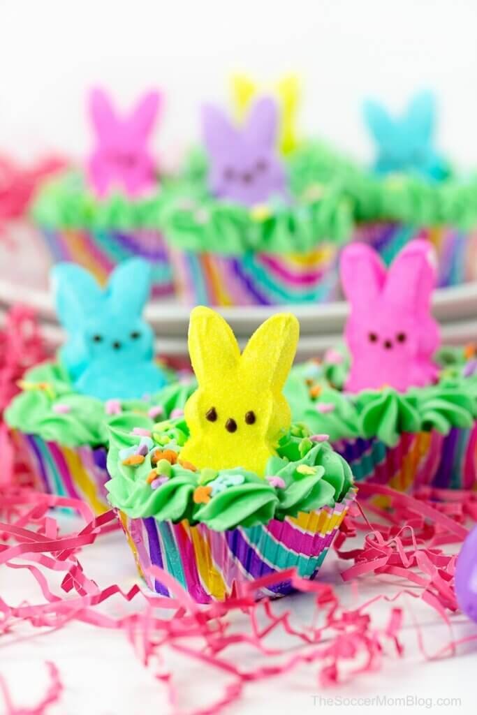 Easy to Make PEEPS Bunny Cupcakes for Easter Celebration