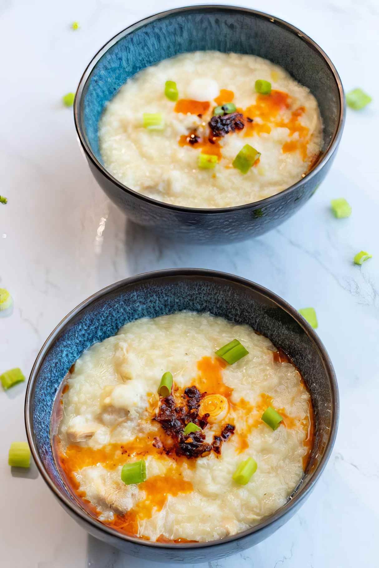 Instant Pot Chicken Congee (Rice Porridge) for Sick Day