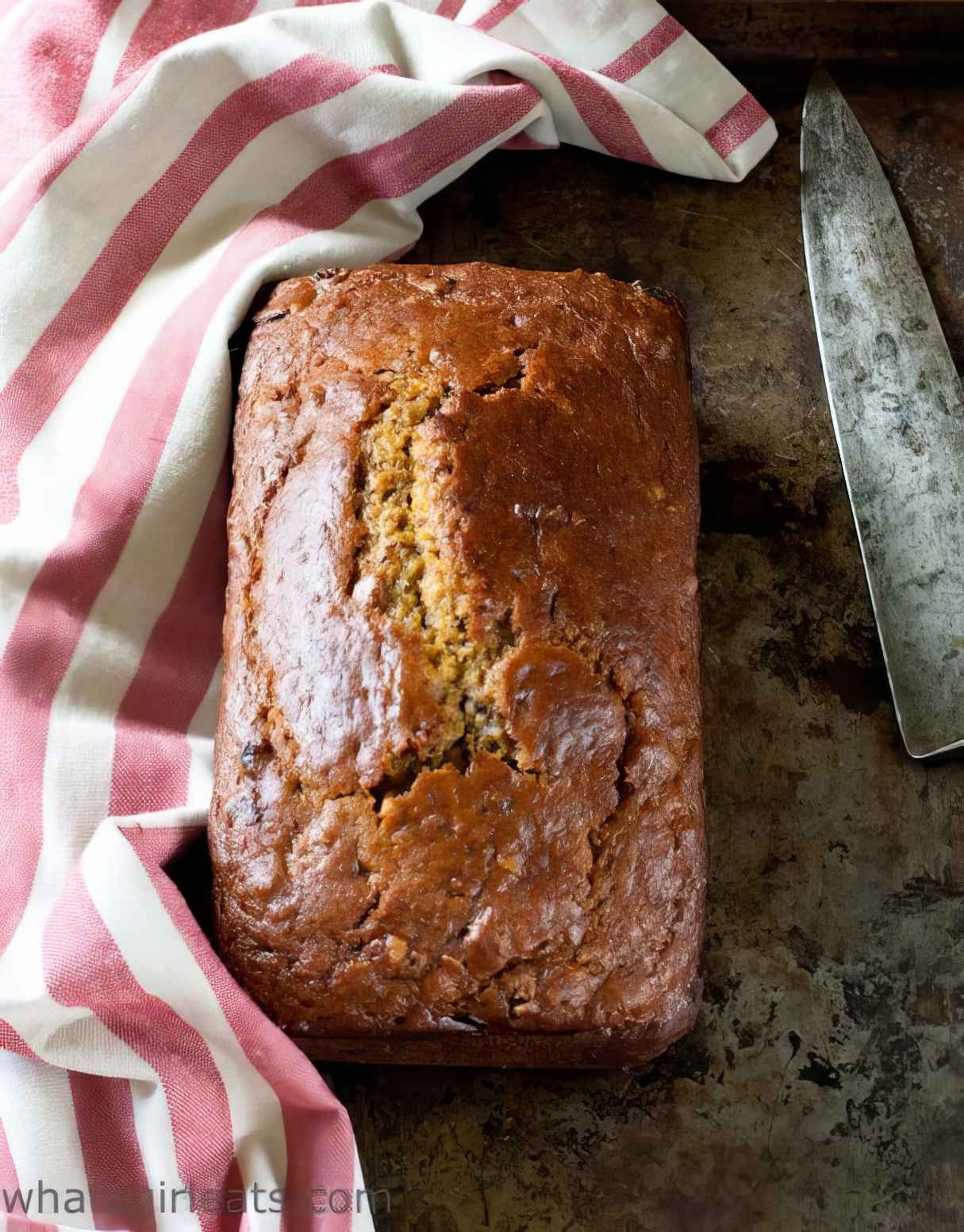 Tender Pumpkin Bread With Cranberries and Walnuts