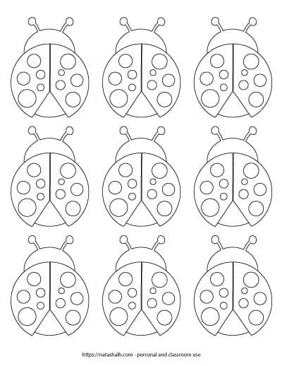 9 Free Printable Ladybug Templates (cute for coloring & crafts!)