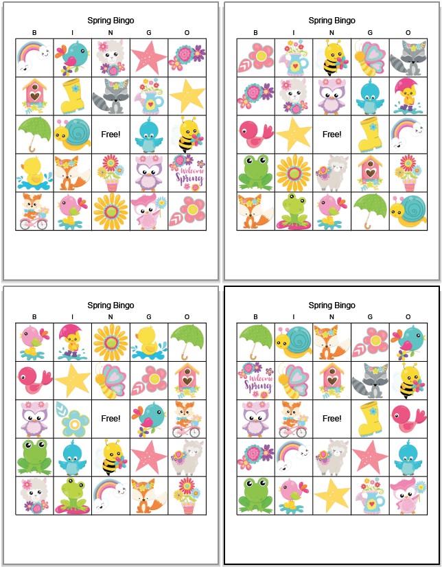 Free Printable Spring Bingo (perfect for spring flings!)