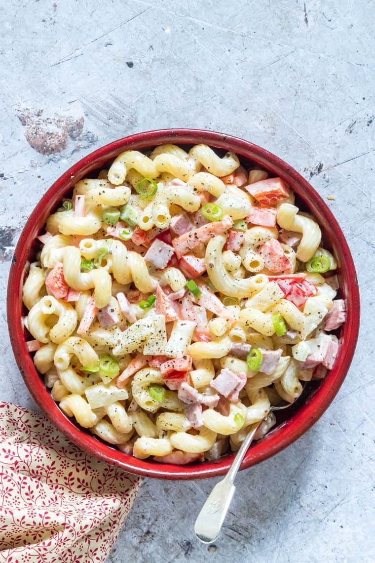 Easy Hawaiian Pasta Salad + Tutorial