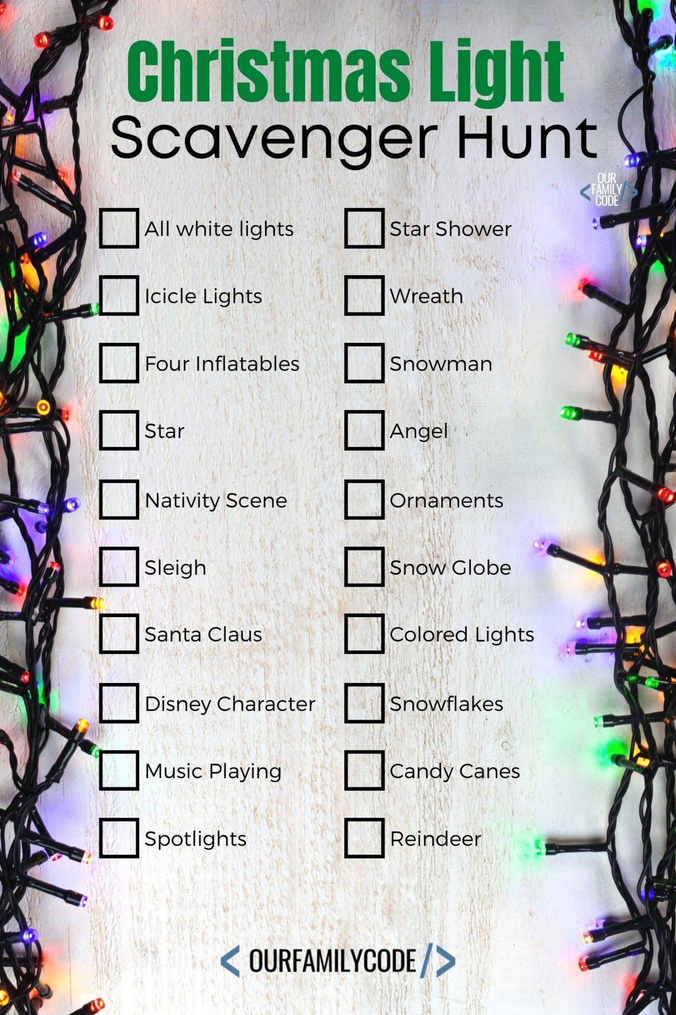 Christmas Light Scavenger Hunt Tradition