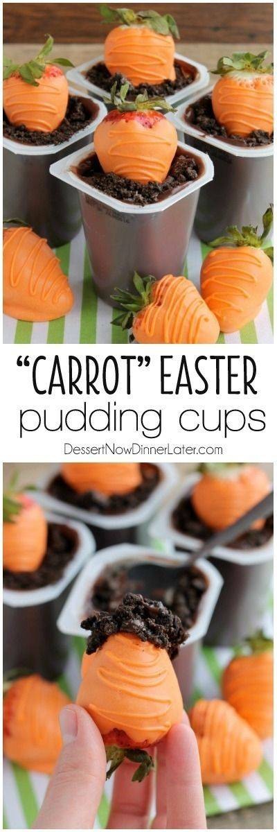 “Carrot” Easter Pudding Cups