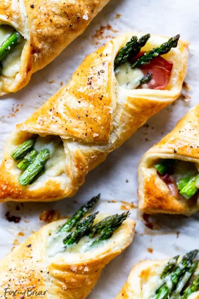 Asparagus Prosciutto Puff Pastry Bundles Appetizer