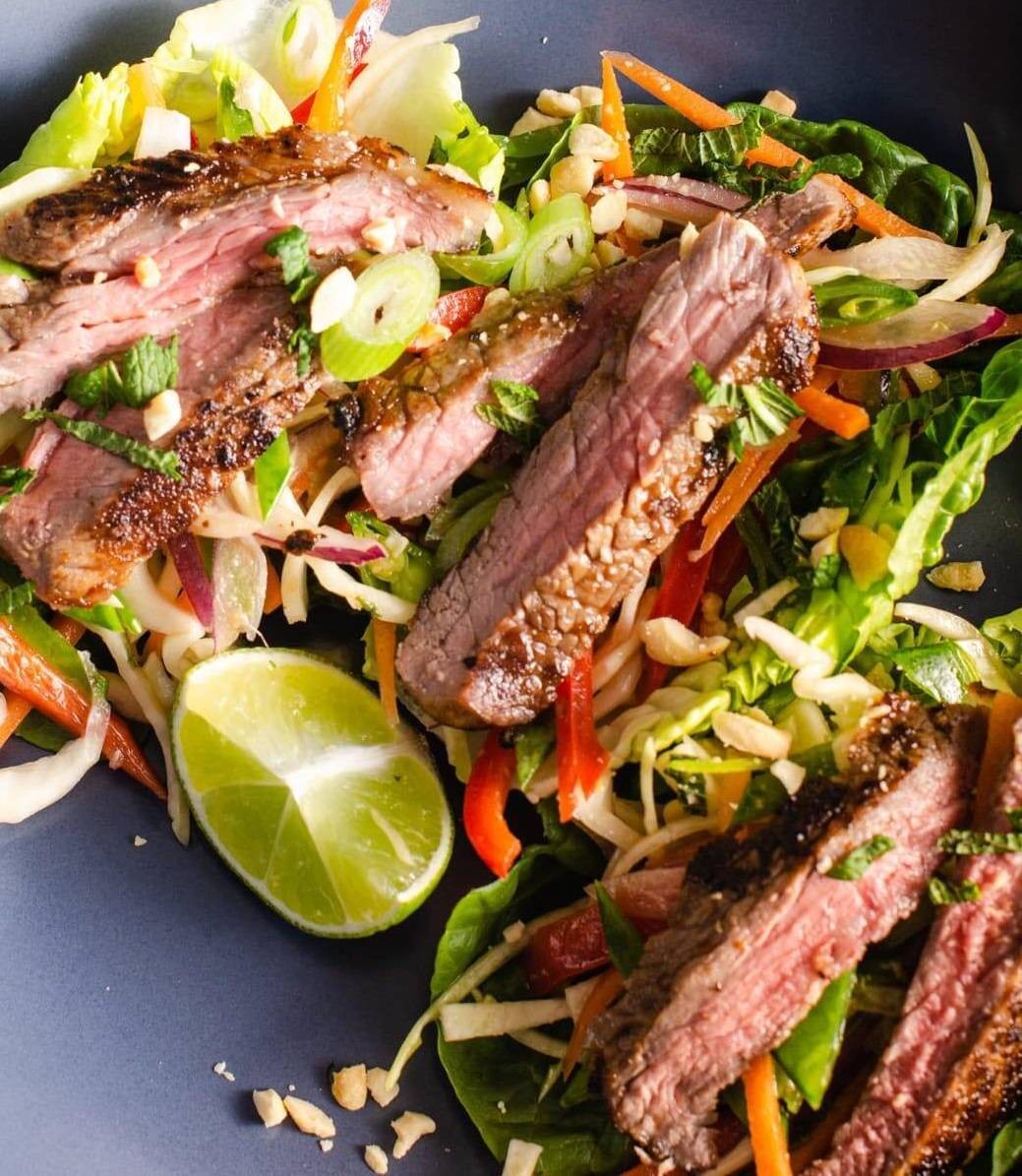 Easy Beef Salad With Asian Slaw #AD