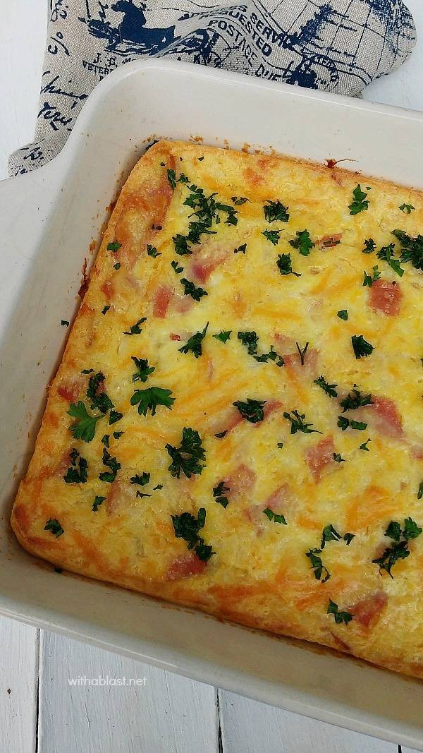 Crustless Ham Savory Bake