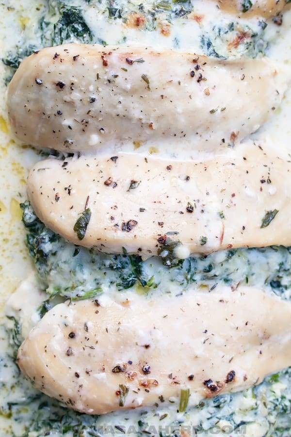 Cream Cheese Spinach Stuffed Chicken Breast Recipe