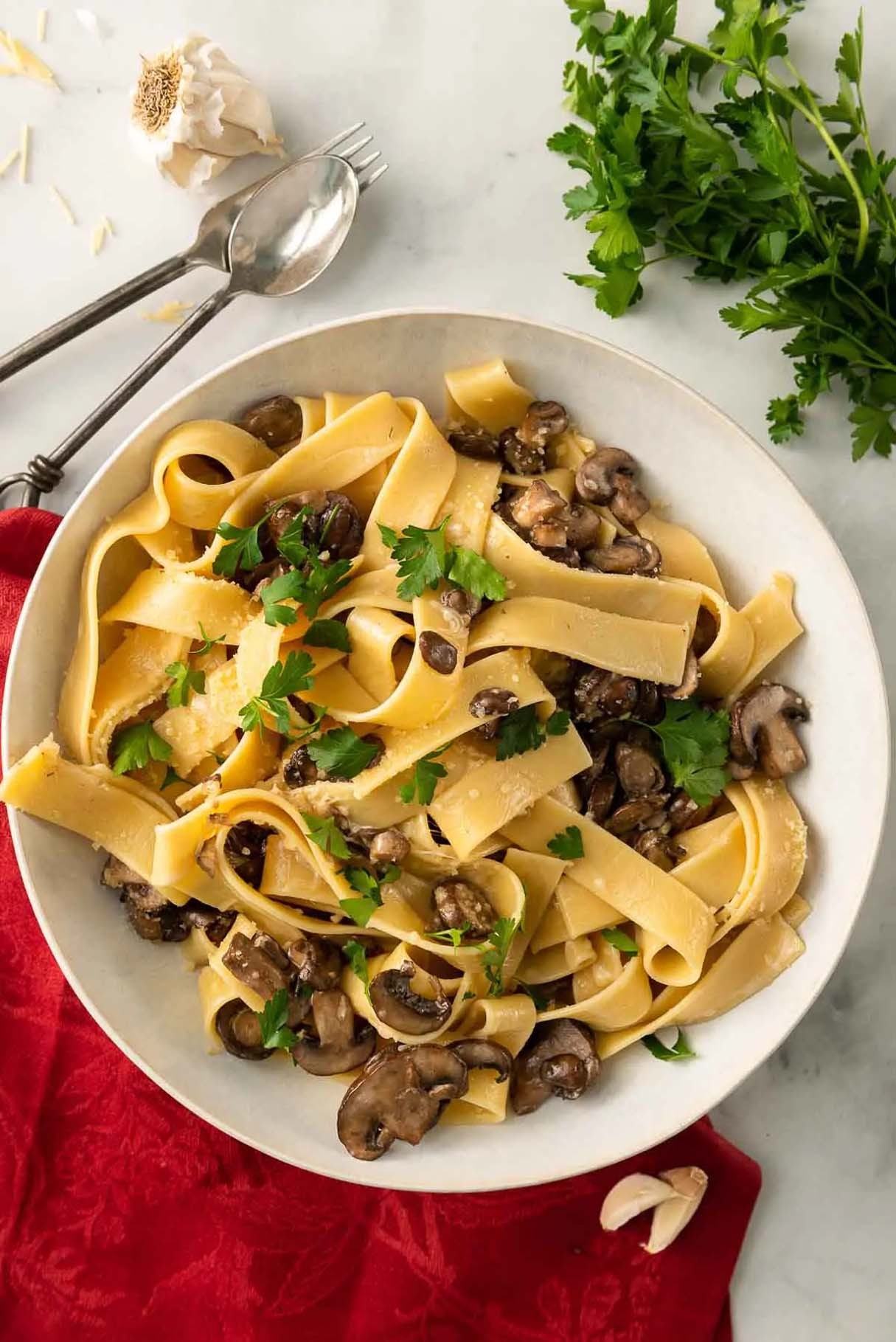 Creamy Mushroom Pappardelle Pasta Recipe