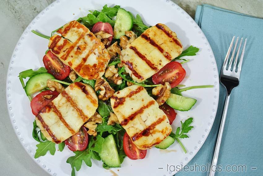 Recipe 5. Keto Vegetarian Grilled Halloumi Salad