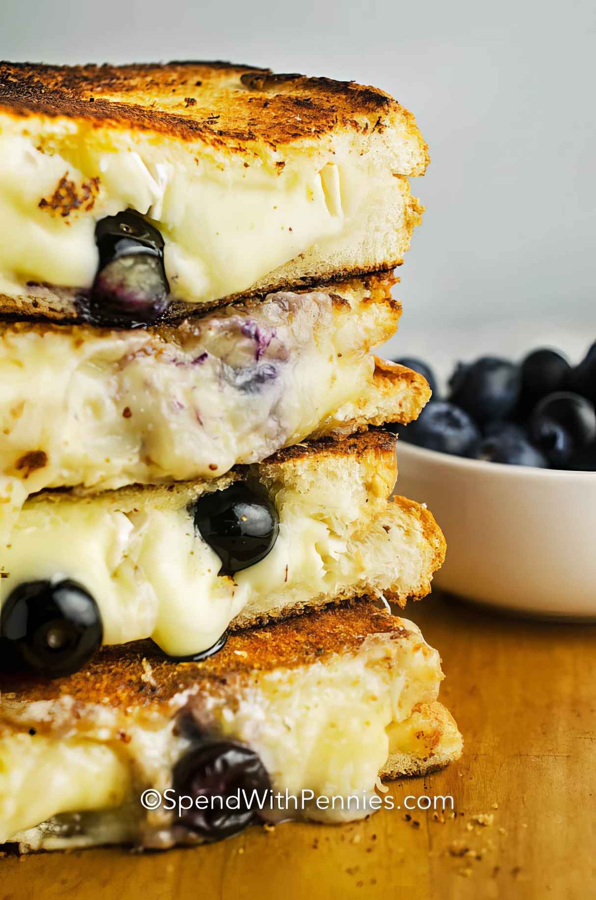 Amazing Blueberry Brie Grilled Cheese