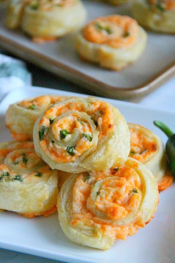 Puff Pastry Jalapeno Popper Pinwheels