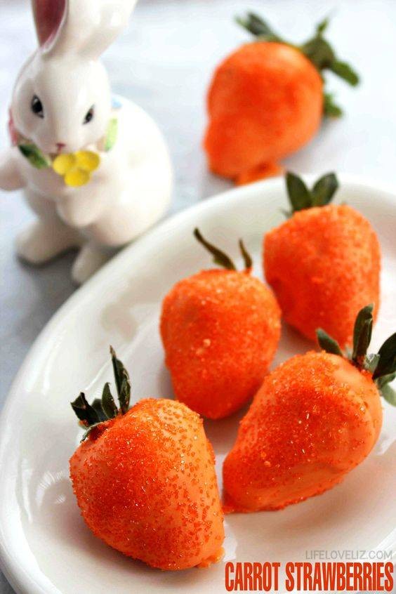 Easter Dessert Recipe: Carrot Strawberries