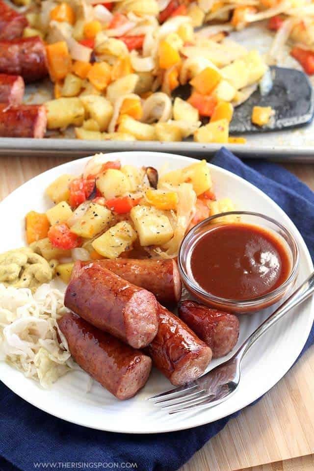 Sheet Pan Sausage and Pepper, Potatoes & Veggies