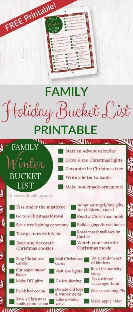 Christmas Family Fun | Printable Bucket List