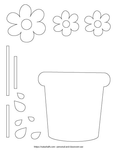 Free Printable Flower Pot Templates (for adorable Mother’s Day crafts)