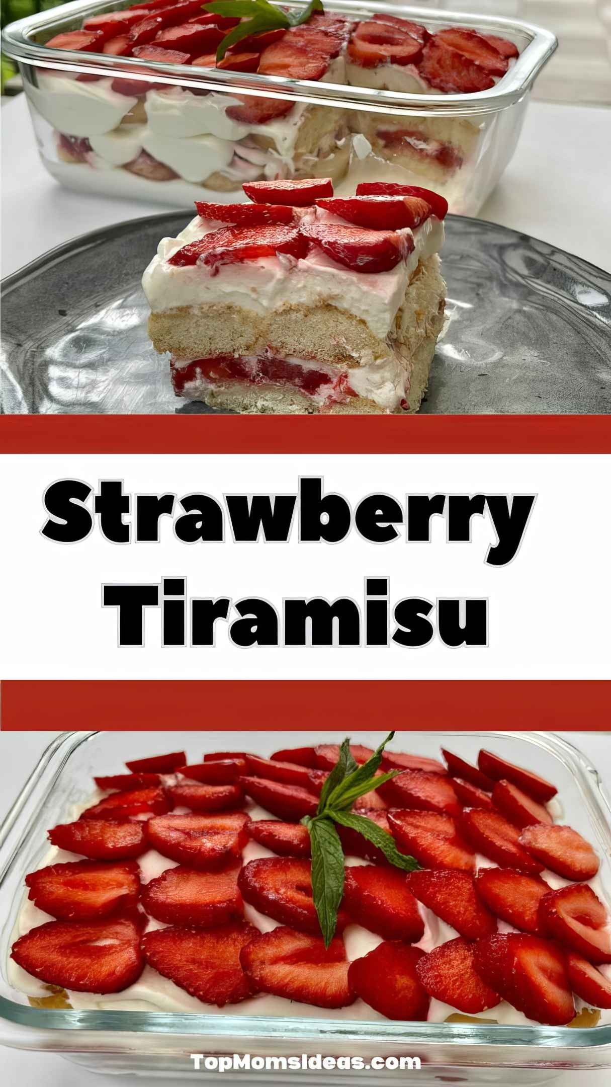 Strawberry Tiramisu (Mascarpone Cheese Recipe)