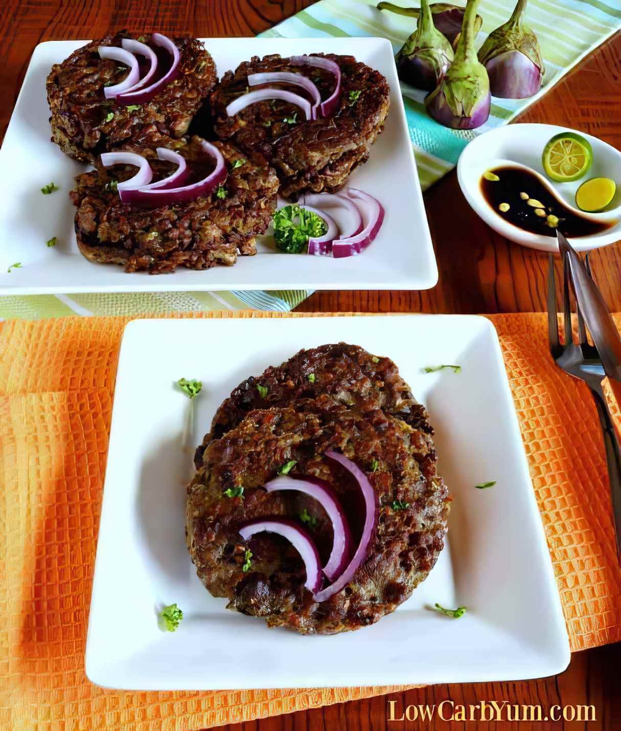 Filipino Style Eggplant Burger Recipe