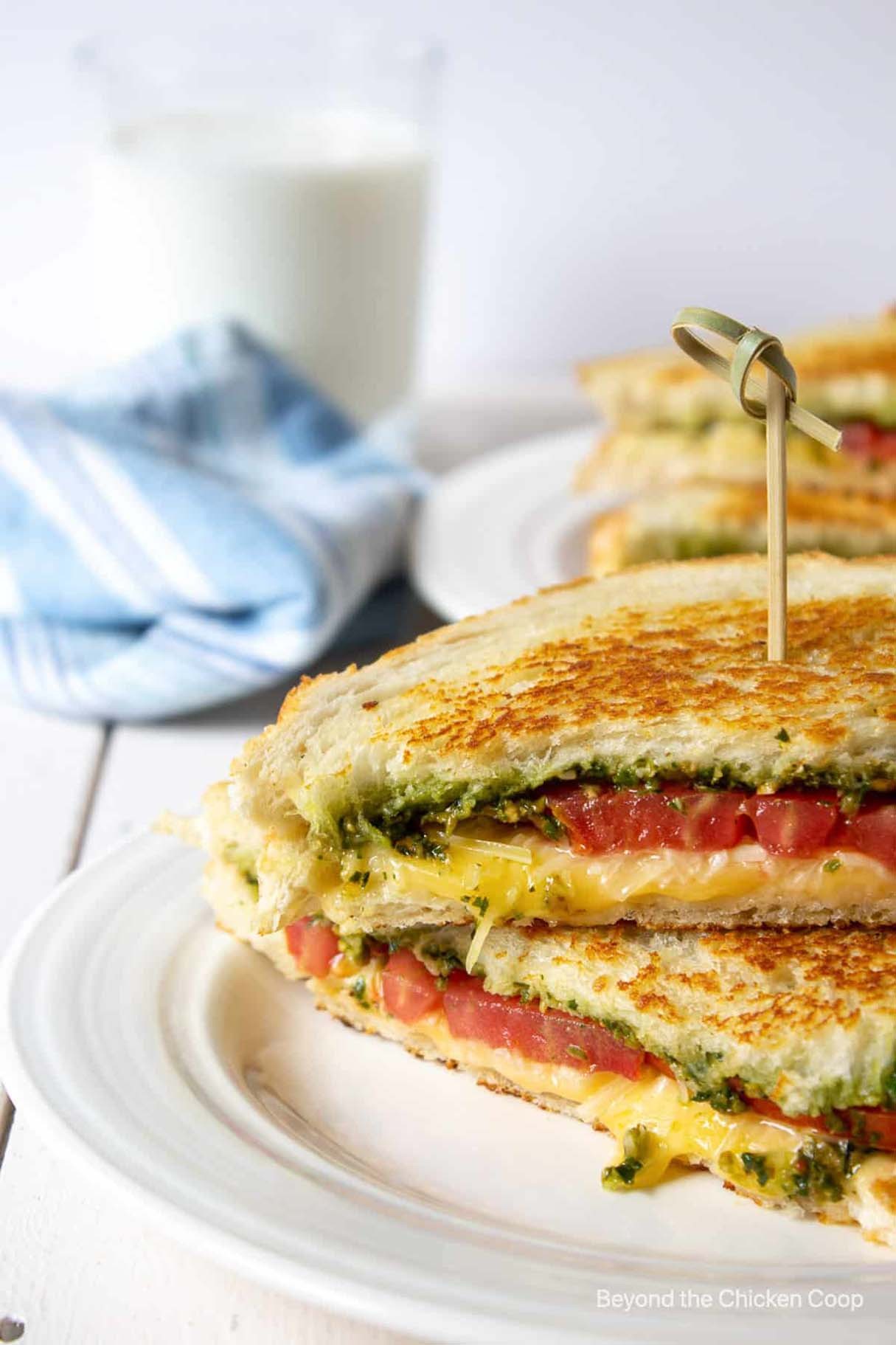 Gourmet Pesto Grilled Cheese