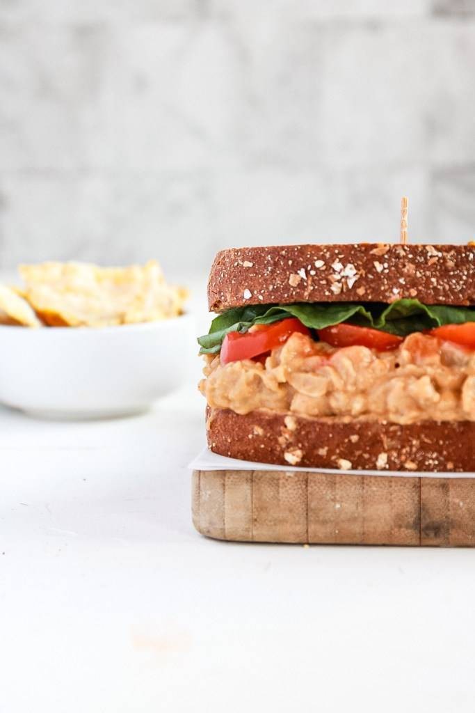 Easy Buffalo Chickpea Sandwich