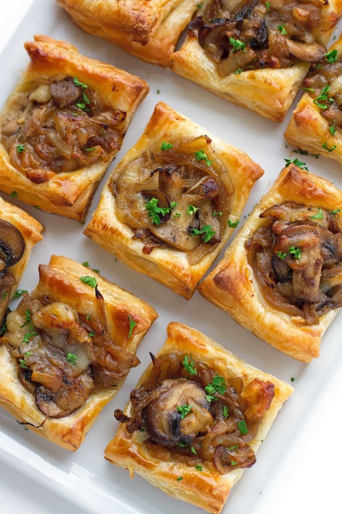 Gruyere, Mushroom, & Caramelized Onion Bites