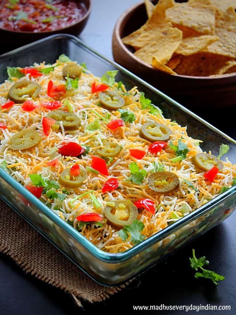 7 Layer Dip with Black Beans – Best Taco Side Dish Idea