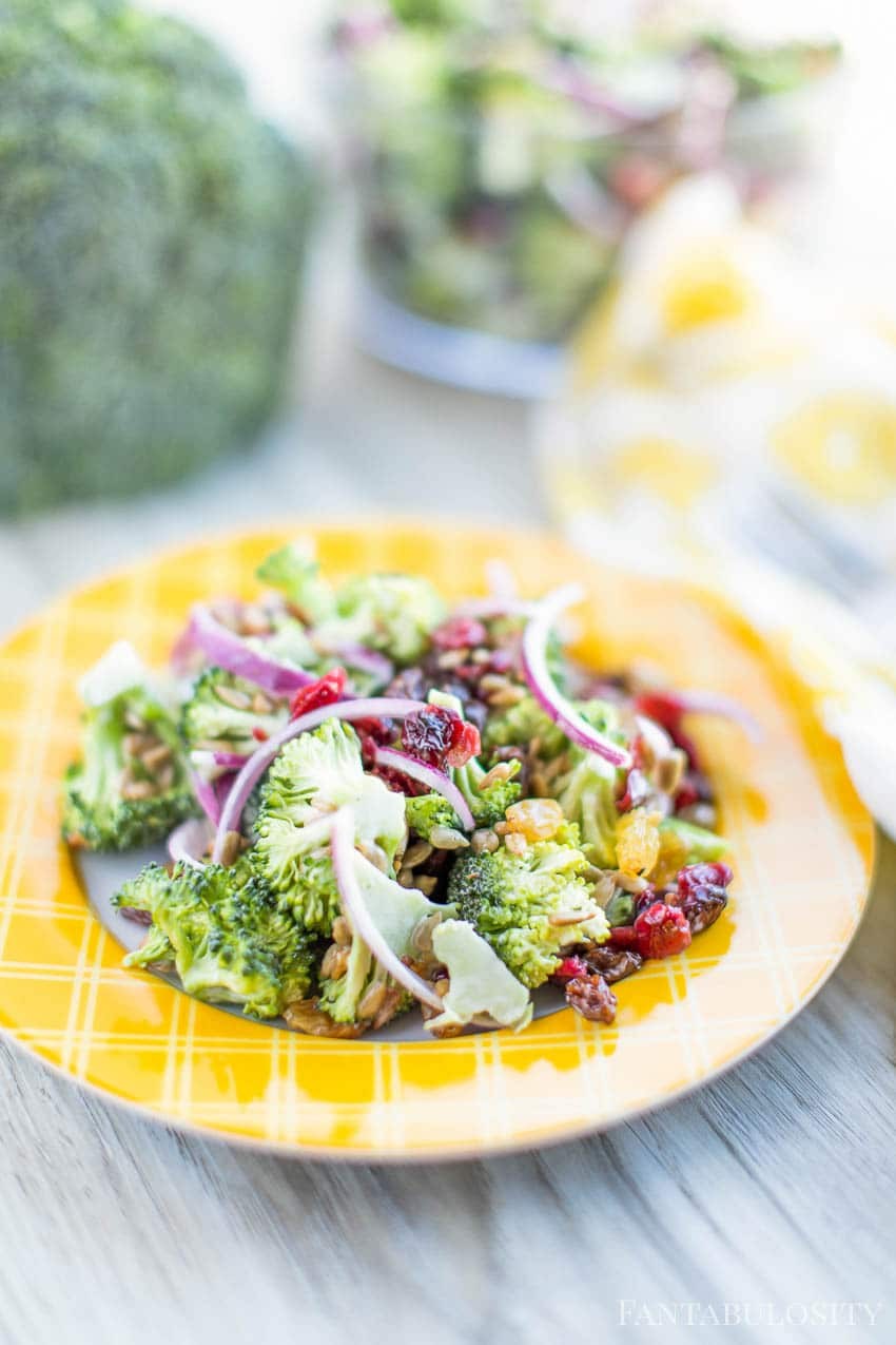 Easy Broccoli Raisin Salad with Bacon