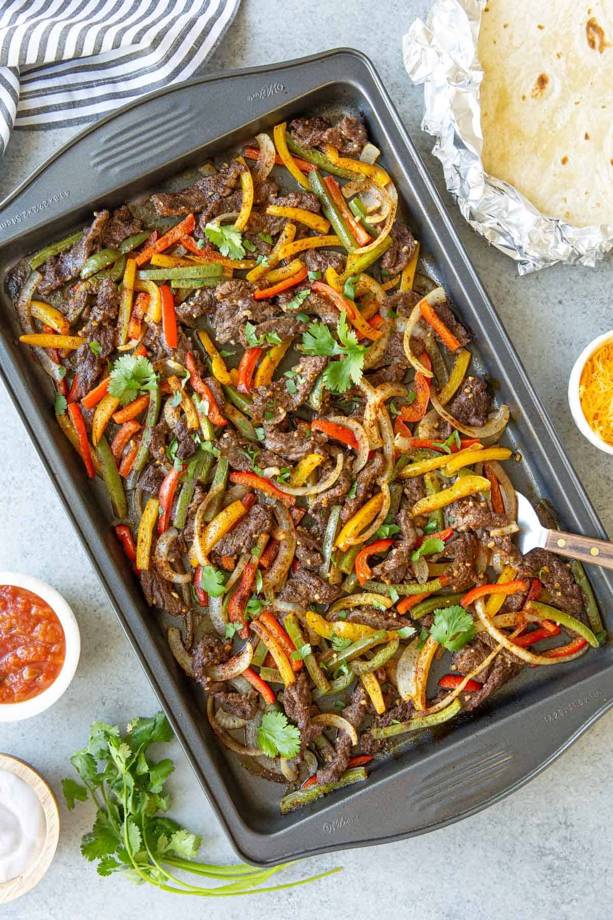 Sheet Pan Steak Fajitas