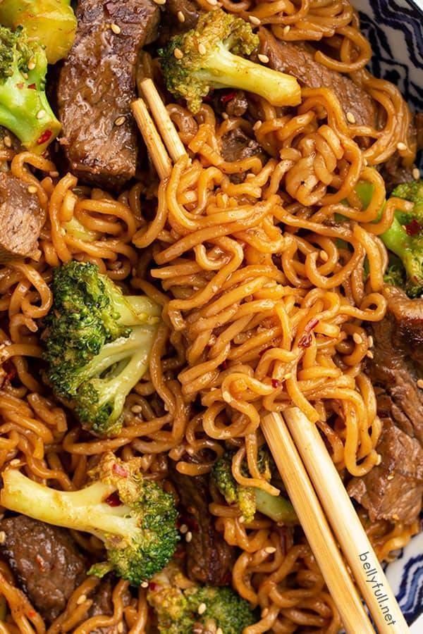 Beef and Broccoli Ramen Stir Fry