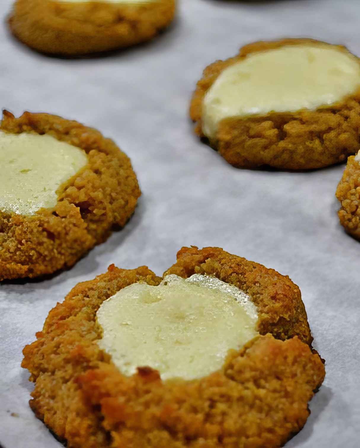 Tasty Keto Pumpkin Cheesecake Thumbprint Cookies