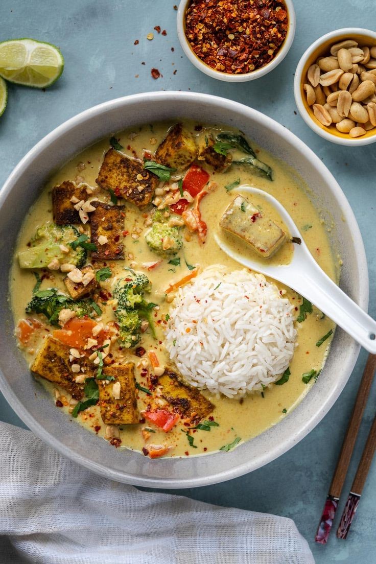 Plant-based Vegan Thai Peanut Curry