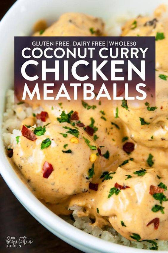 Coconut Curry Chicken Meatballs