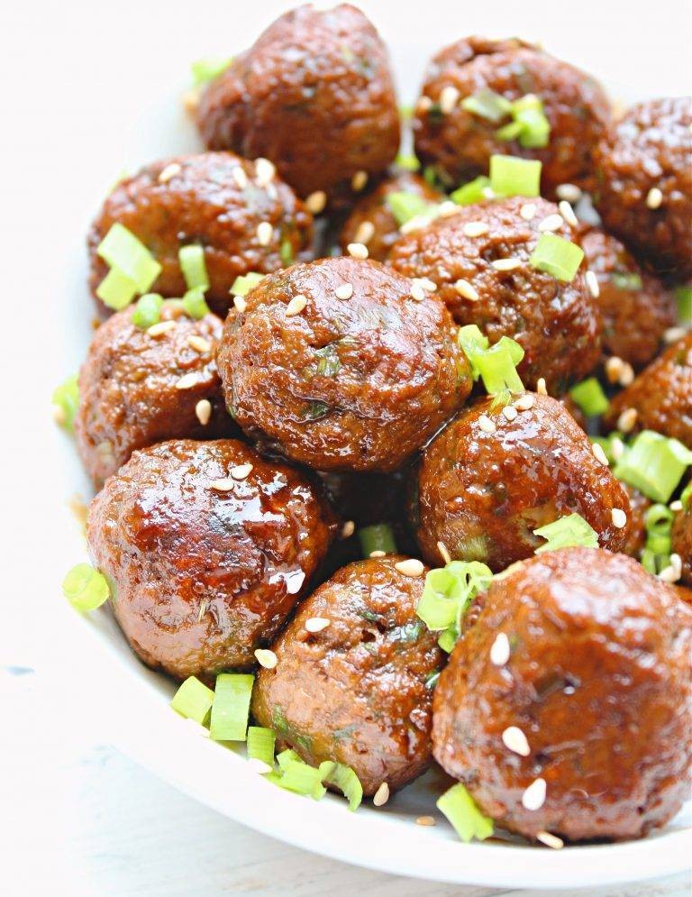 Vegan Teriyaki Meatballs