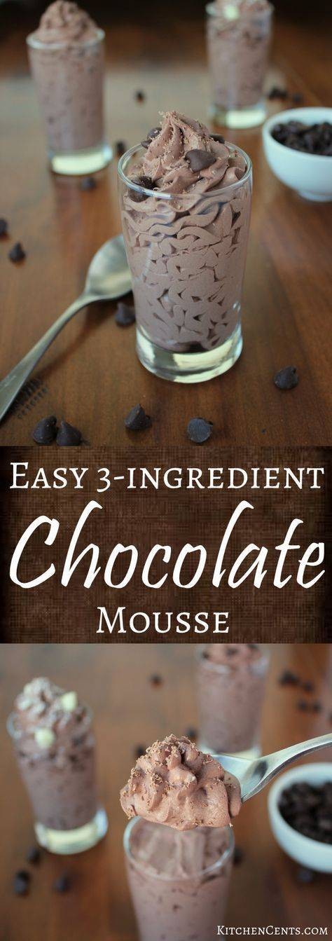 Easy 3-Ingredient Chocolate Mousse