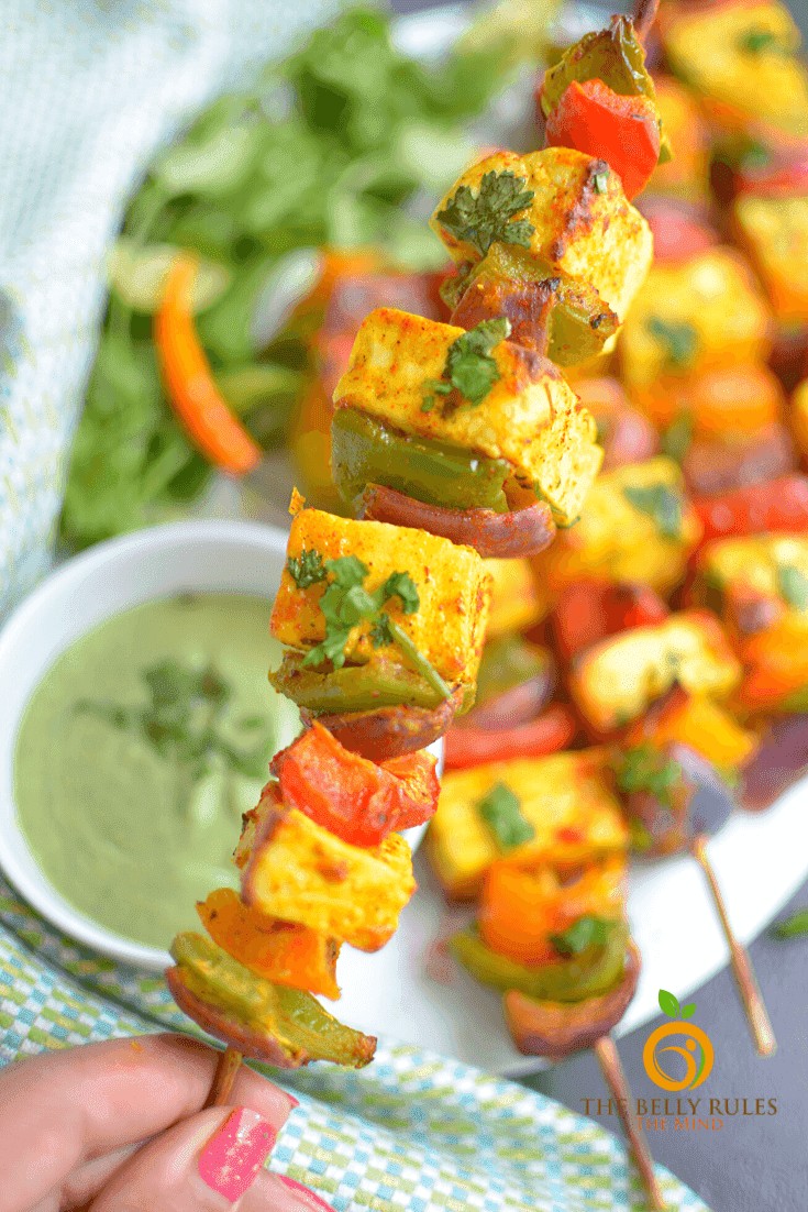 Tandoori Paneer Tikka -Airfryer/ Oven/ Crisplid