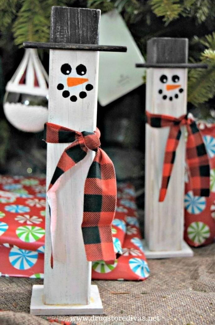 DIY Rustic Scrap Wood Snowman