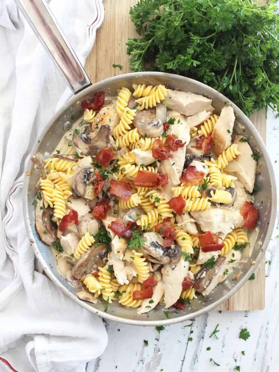 Creamy Chicken Mushroom Pasta