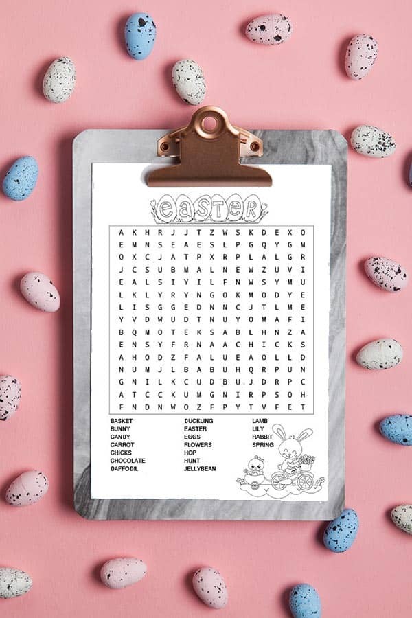 Free Easter Word Search Printable (secular and religious versions)